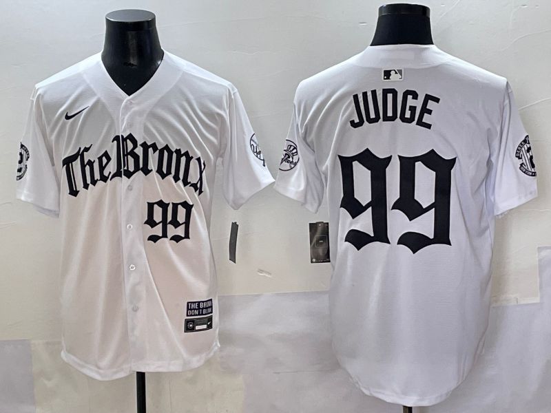 Men 2025 New York Yankees #99 Judge White Five generations Joint Name Nike MLB Jersey style 2->cincinnati reds->MLB Jersey